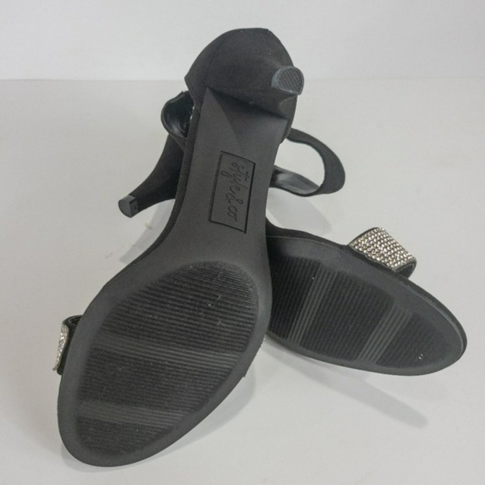 Style & Co Phillys Two-piece Evening Sandals Black -7 - Picture 8 of 9